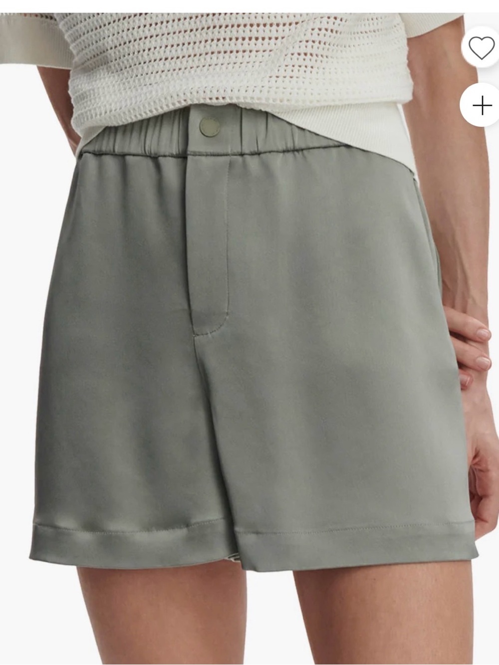 Varley Sarka High Rise Shorts - Small - Sage Green